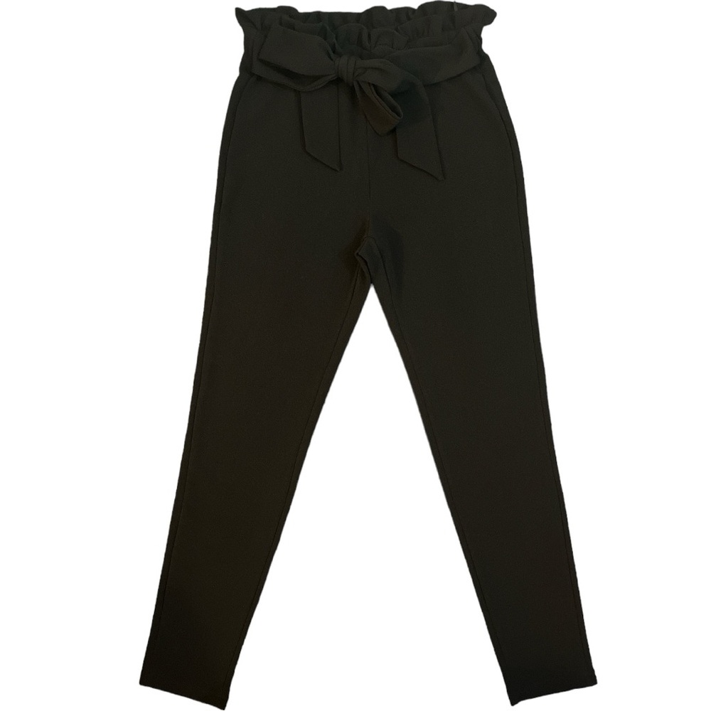 SHEIN Black Paper Bag High Rise Knit Pants Size 26 Regular